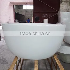 2016 New Design Indoor Portable Massage Bathtub Cheap Round Hot Bathtub, Resin Stone Bathtub, Bathroom Free Standing Bathtub thumbnail-5