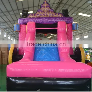 2016 New Design China Sunjoy Inflatable Pink Combo Castle Combo With Slide for Sale Outdoors thumbnail-2