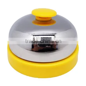 Silver Table Bell , 75mm Diameter Chrome Plated With ABS Base for Reception thumbnail-3