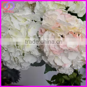 White Hydrangea Fabric Flower thumbnail-4