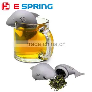 Lovely Shark Silicone Tea Strainer Tea Filter Tea Infuser Portable Tea Tools Kitchen Accessories thumbnail-1