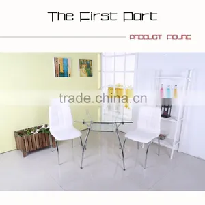 Glass Top, Metal Frame Dining Table thumbnail-6