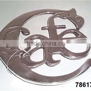 Cast Aluminum Metal Kitchen & Table Decoration Trivets Mirror Polish thumbnail-1