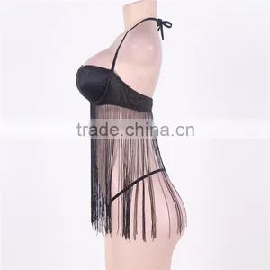 Wholesale New Fashion Transparent Babydoll Sex Pics Mini Babydoll Nightwear thumbnail-5