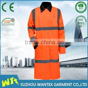 100% Polyester Working Safety Reflective 2 Way Jacket Raincoat for Men thumbnail-1