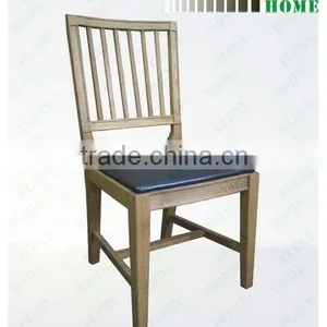 Oak Chair (oak Dining Chair) (oak Restaurant) With PU Leather Seat or Genuine Leather UKFR Available for Seat Shaped Foam thumbnail-1