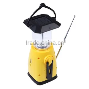 Camping Led Solar Hurricane Lantern With Phone Charger thumbnail-3
