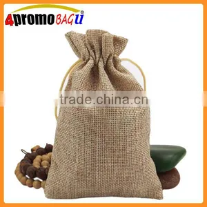 China Factory Promotional Wholesale Burlap Drawstring Jute Bags thumbnail-2