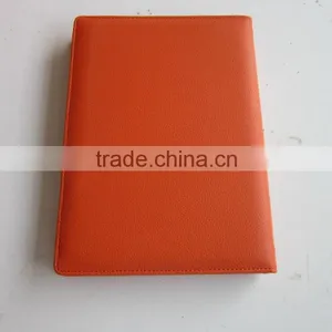 High Quality Orange Leather PU Notebook With Soft Cover thumbnail-1