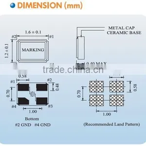 1.6x1.2mm SMD Quartz Crystal-Metering thumbnail-2