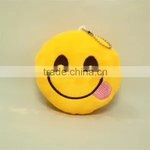 New Emoji Keychain PP Cotton Plush Custom Pendant Keychain Yellow Cushion Emoji Pendant Emoji Keychain thumbnail-1