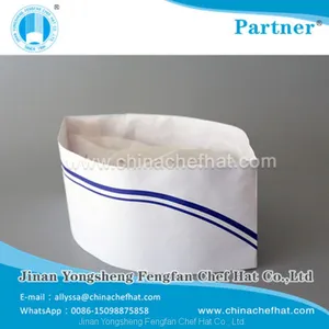 8.5cm Height Paper Forage Hat (double Blue Strip) thumbnail-2