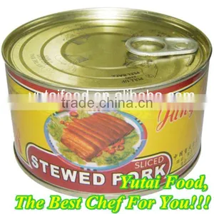 Types Canned Food Products Ready to Eat Canned Stewed Pork Sliced thumbnail-1
