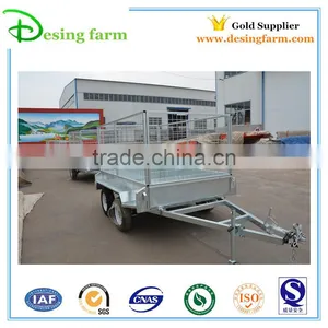 Galvanized Box Trailer With Mesh Cage for Sale thumbnail-1