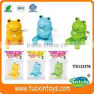 Wind up Plastic Realistic Jumping Frog Toy thumbnail-1