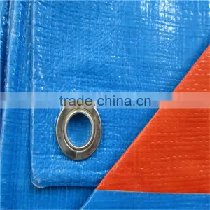 Waterproof Plastic Cover Blue Orange pe Trapaulin for Truck Cover thumbnail-5