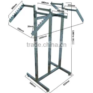 Metal 6-Way Clothing Display Rack,Clothes Hanger thumbnail-1