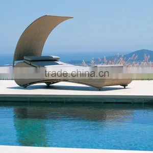 Outdoor Rattan Elegant Stylish Furniture Beach Chaise Lounger thumbnail-2
