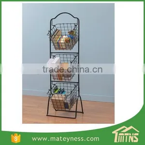 Storage Metal Kitchen 3 Tier Fruit Basket Stand thumbnail-4