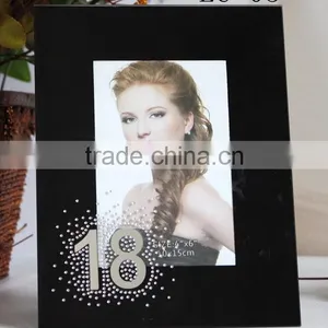 Love Glass Photo Picture Frame in Black thumbnail-1