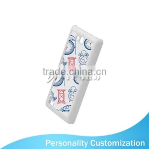 Custom Printed Cute Stylish 2D Sublimation White Color Plastic Mobile Phone Back Cover With Aluminum Sheet For Huawei Honor 3C thumbnail-1