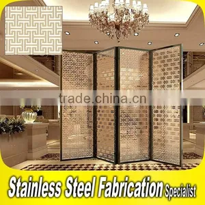 Customed 304 Stainless Steel Decorative Foldable Partition Wall thumbnail-1