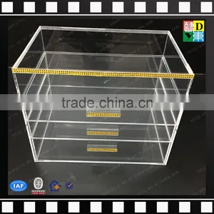 2016 HIGH TRANSPARENT ACRYLIC MAKEUP ORGANIZER 4 COMPARTMENTS WITH LIPSTICK HOLDER thumbnail-6