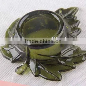 Home Decor /Leaf Shaped Glass Candle Holder thumbnail-3