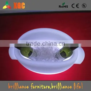 Big PE Plastic Made Gowing LED Bottle Ice Bucket,led Bottle Cooler for Bar and Pub thumbnail-3