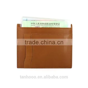 Customize Simple Style Wholesale Business Genuine Leather RFID Blocking Card Holder thumbnail-3