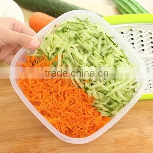 2017 New Products Plastic Box Grater Rotary Cheese Grater Manual Vegetable Shredder Potato Grater Spiral Slicer thumbnail-3