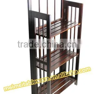 Antique Wood Bookcase Stand thumbnail-1