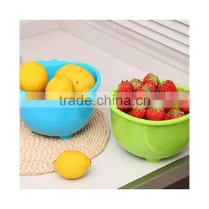 New Design Rice Washing Drain Picnic Plastic Fruit Basket thumbnail-5