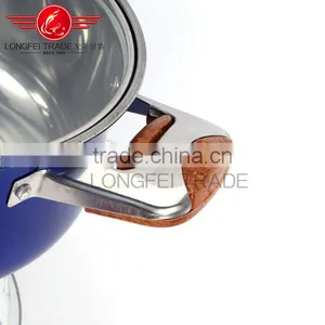 New Design 4pcs Colorized Stainless Steel Soup Pot Kitchen Cookware With Decal thumbnail-2