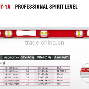 Function of Measuring Tools OEM SPIRIT LEVEL 14"--48" Aluminum Level Ruler thumbnail-2