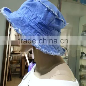 Bucket Hat / Cotton Polyester Denim Fabric Bucket Hat thumbnail-2