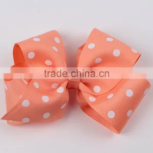 Polka Dot Classic Oversized Alligator Clip Hair Bow thumbnail-2