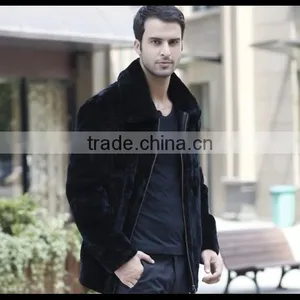Artificail Mink Fur Super Thick Wind Man Coat Fake Fur Overcoat Jacket thumbnail-4