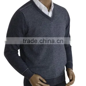 Business Suits Men's V-neck Cashmere Sweater thumbnail-1