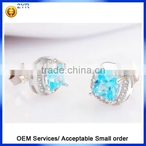 Factory Top Sale 925 Sterling Silver AAA Zircon Earrings With Stud thumbnail-1