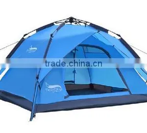 T18 Fiberglass Pole Automatic Double Canopy Tent Outdoor 3-4 People thumbnail-1