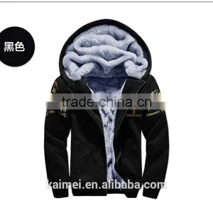 Hot and Latest Design Best-selling Winter Camo Fleece Hoodie CVC (70/30) thumbnail-3