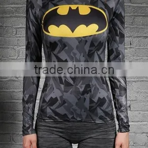 Batman Printing Women Fitness Compression Shirts thumbnail-1