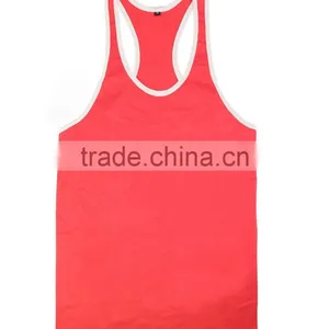 Contrast Piping 100% Cotton Mens Tank Top thumbnail-4