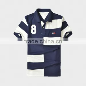 Fashion Design Two Tone Pique Polo Shirt for Men thumbnail-1