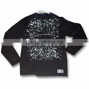 Men's Long Sleeve T-shirt With Prints, Made of Cotton thumbnail-1