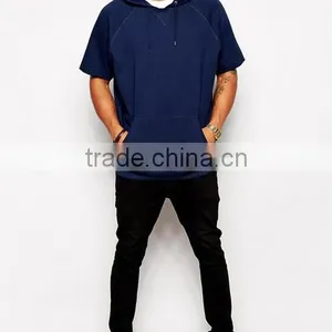 Oversized In Men's Short Sleeve Blank Hoodie thumbnail-4