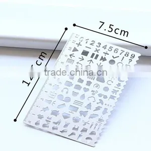 Hot Sales DIY Stainless Steel Drawing Templates/ Bookmark for Planner,Scrapbook, Handbook thumbnail-3