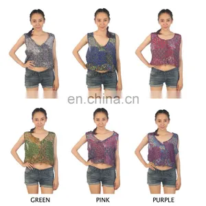Women Ladies Casual Crop Vest Lose Cami Tank Sleeveless Strap Tops Tee Shirts thumbnail-2
