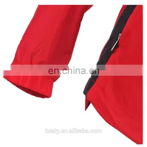2017 New Hooded 3-Layer Wind Coat Waterproof Men Red Softshell Jacket thumbnail-3
